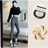 Martha Slimming Premium Fleece Leggings with Buttons In Grey - 24