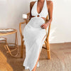 Marthey Soft Knit Dress- Resortwear In White - M