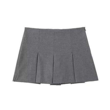 Maseo Statement Skorts - front shot on hanger, grey - Miss Mosa By Akanksha