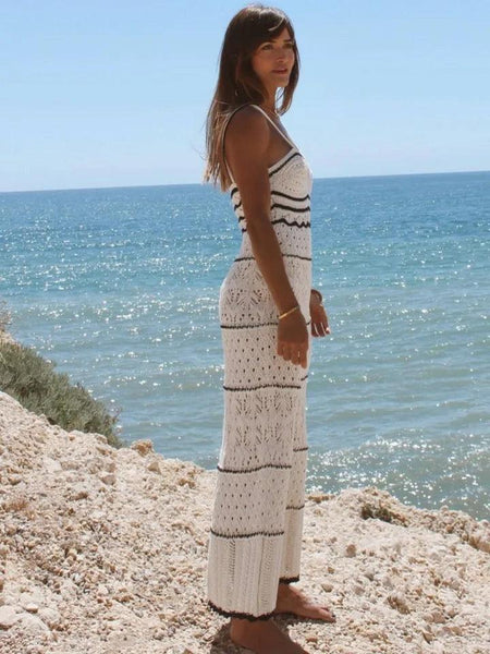 Matsel Luxe Soft Knit Dress In White - side shot on model, cream - Miss Mosa By Akanksha