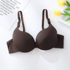 May Seamless Bralettes - flat-lay product shot, brown - Miss Mosa By Akanksha