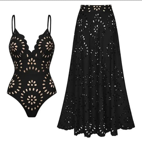Mellin Swimsuit With Skirt In Black