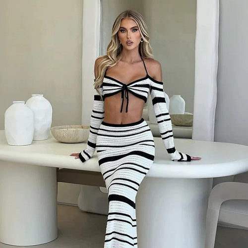 Meltem Crochet Holiday Coord Set In White