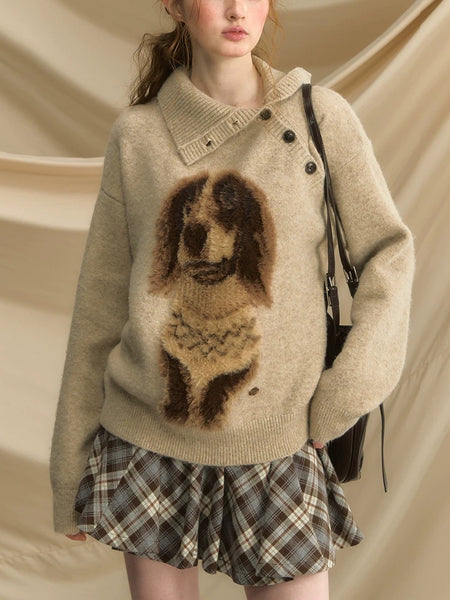 Merve Boo Fur Sweater - front shot on model, off-white - Miss Mosa By Akanksha