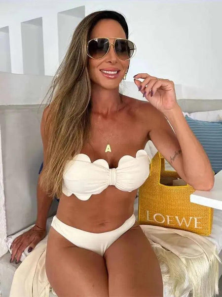 Mexico Summer 3 Pc Resortwear - lifestyle shot on model, white - Miss Mosa By Akanksha