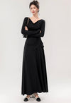 Mia Drawstring Coord Set - Set of Top and Skirt - Black / XS