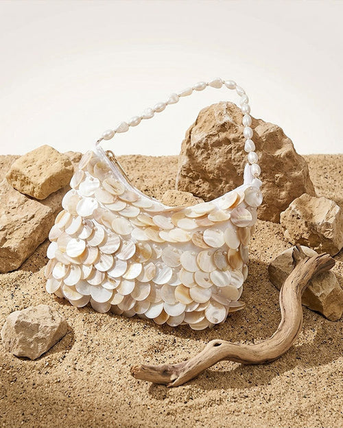 Mibi Shell Hand Bag With Chain