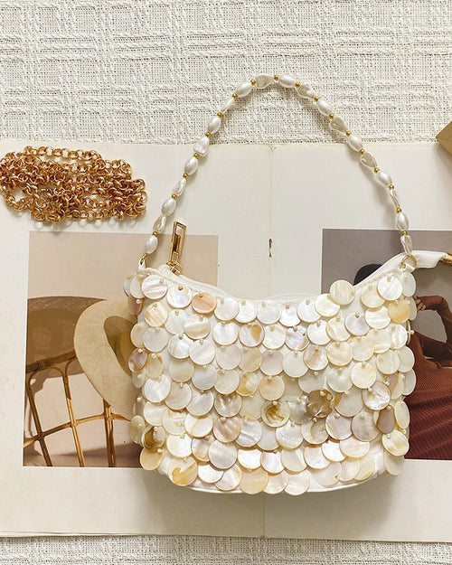 Mibi Shell Hand Bag With Chain