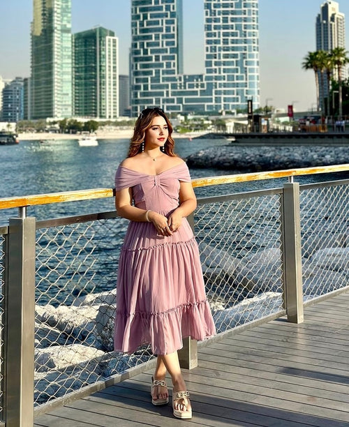 Milan Luxury Dress In Lilac
