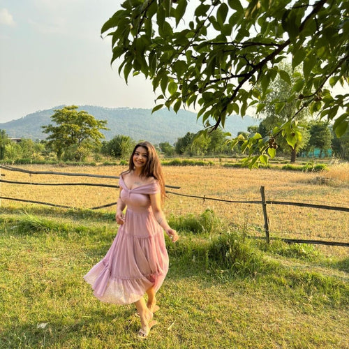 Milan Luxury Dress In Lilac