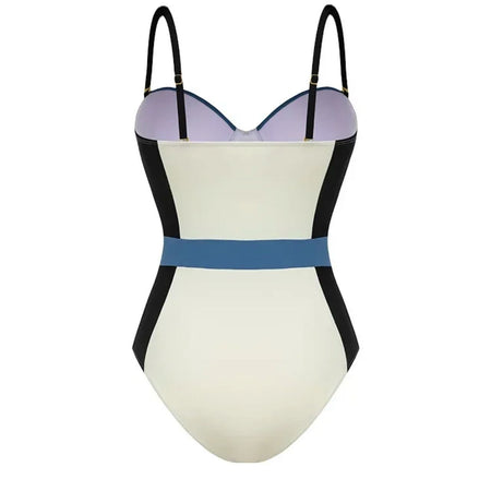 Milly One Pc Swimsuit In Multicolour - flat-lay back product shot of swimsuit - Miss Mosa By Akanksha