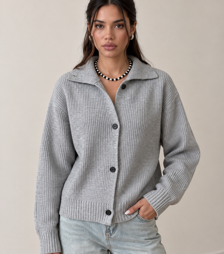Berkley Soft High Neck Cardigan