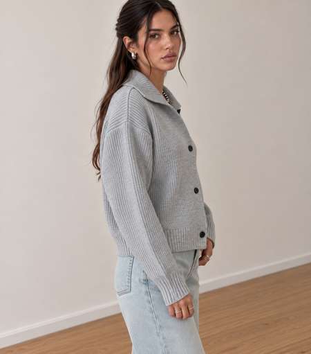 Berkley Soft High Neck Cardigan