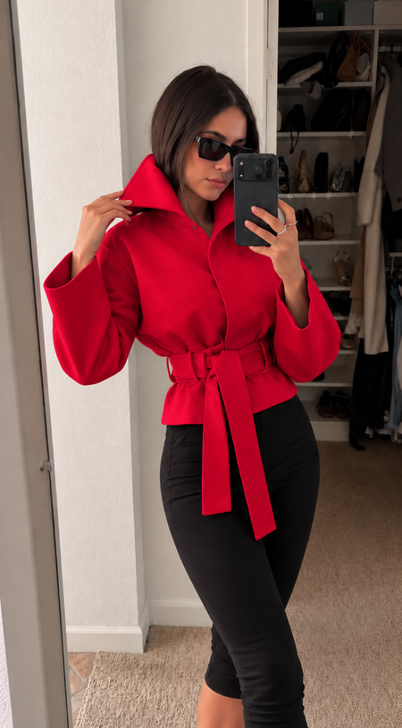 Ridley Windbreaker Jacket With Belt