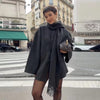 Mollor Woolen Coat With Scarf - XL