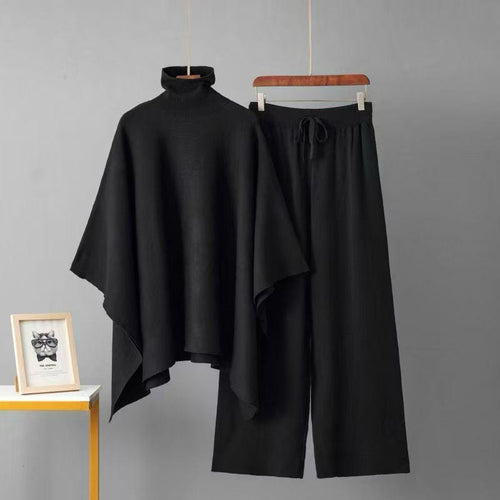 Natalia Luxe Winter Coord Set In Black