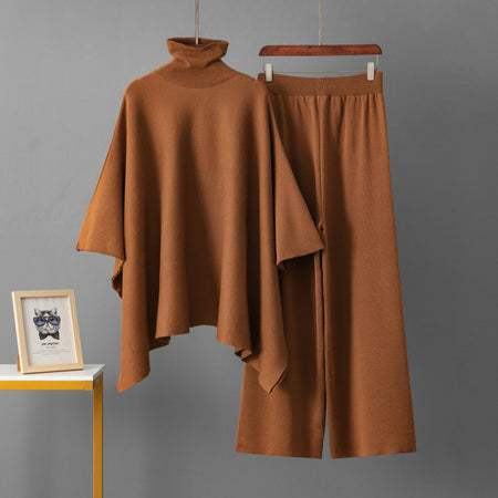 Natalia Luxe Winter Coord Set In Rust - close-up of collar detail - Miss Mosa By Akanksha
