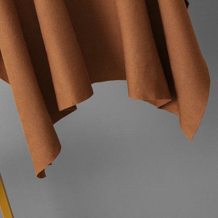 Natalia Luxe Winter Coord Set In Rust - close-up of hem detail - Miss Mosa By Akanksha
