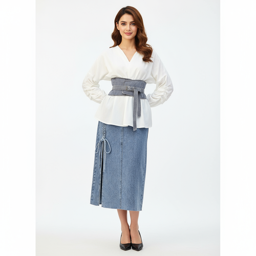 Nayeli Luxury Corset 3 Piece Set In White