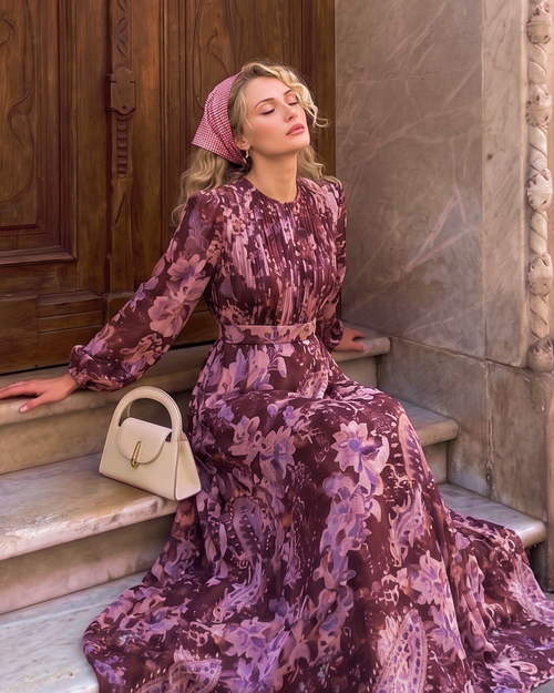 Nelya Printed Maxi Dress