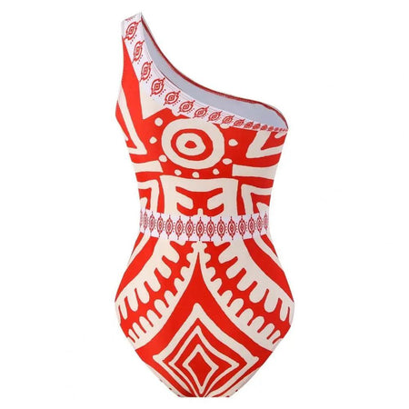 Nemo Swimsuit - flat-lay product shot, red - Miss Mosa By Akanksha
