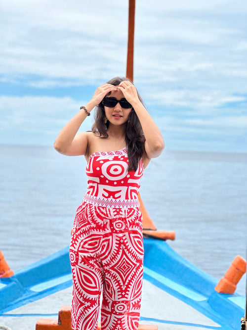 Nemo Swimsuit With Pants In Red