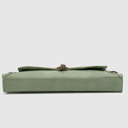 Niko PU Shoulder Bag - base product shot, sage green - Miss Mosa By Akanksha
