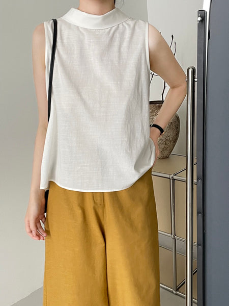 Norris Summer Top In White - front shot on model - Miss Mosa By Akanksha