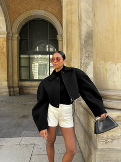 Bryce Crop Balloon Sleeve Coat