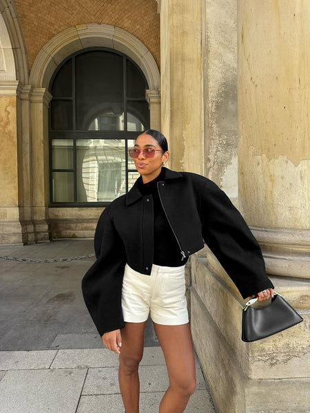 Bryce Crop Balloon Sleeve Coat