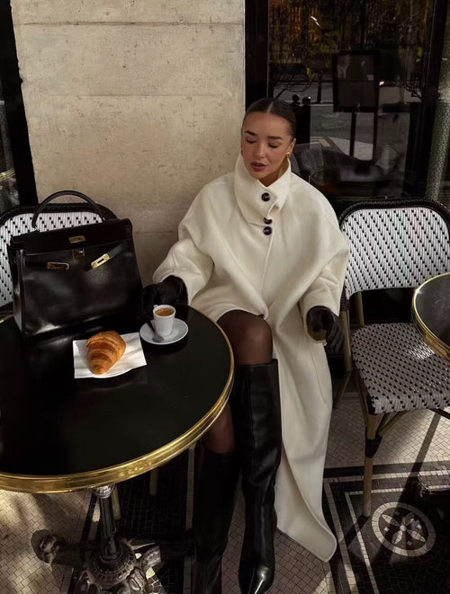 Kelsey High Neck Long Trench Coat