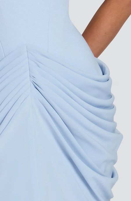 Domini Padded Corset Maxi Dress With Scarf