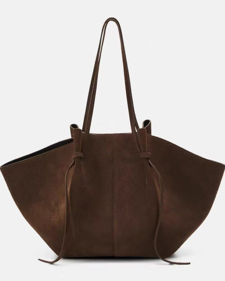 Monaco Suede Tote Bag With Pouch
