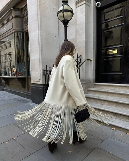 Millie Tassel Trench Coat