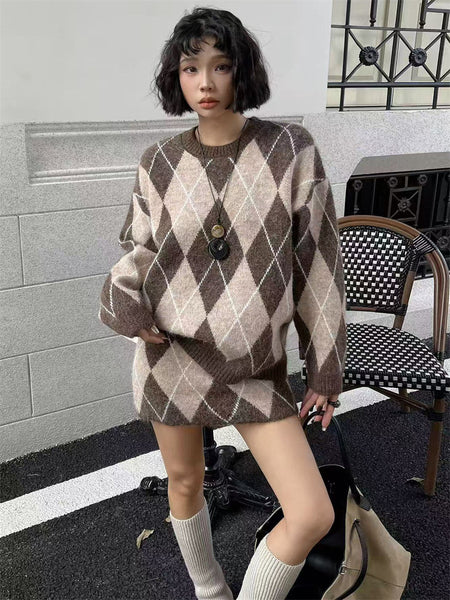 Hydra Argyle Soft Coord Mini Skirt Set