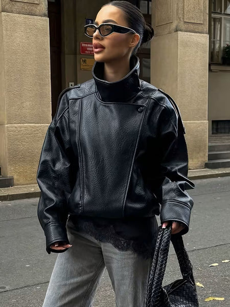 Knox Textured PU Leather Jacket