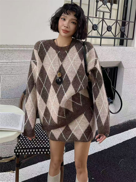 Hydra Argyle Soft Coord Mini Skirt Set