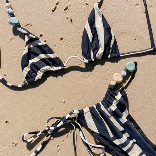 Priscilla 2Pcs Beads Bikini Swimsuit