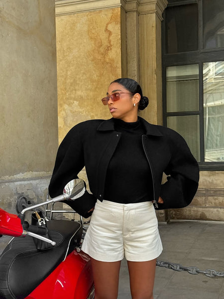 Bryce Crop Balloon Sleeve Coat