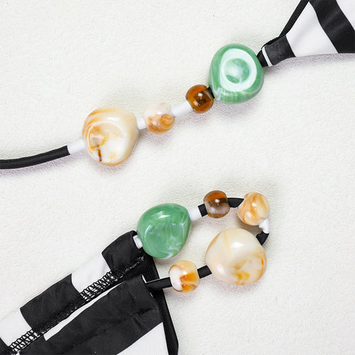 Priscilla 2Pcs Beads Bikini Swimsuit