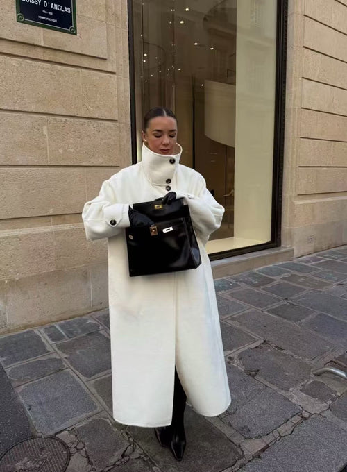 Kelsey High Neck Long Trench Coat