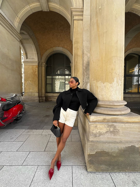Bryce Crop Balloon Sleeve Coat