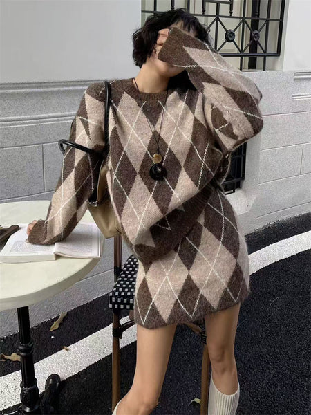 Hydra Argyle Soft Coord Mini Skirt Set