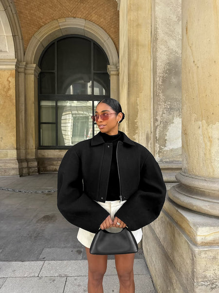 Bryce Crop Balloon Sleeve Coat