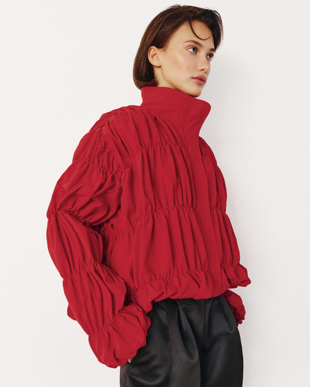 Nyx Gathered High Neck Jacket