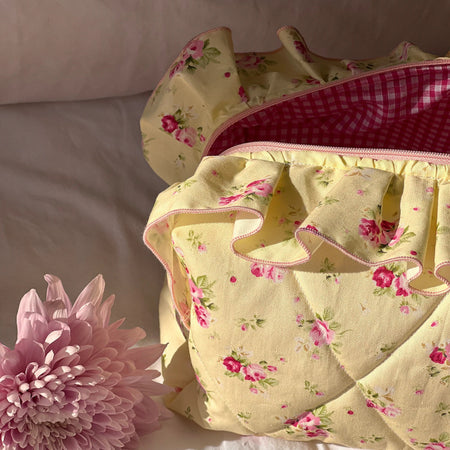 Blossie Floral Frill Makeup Pouch