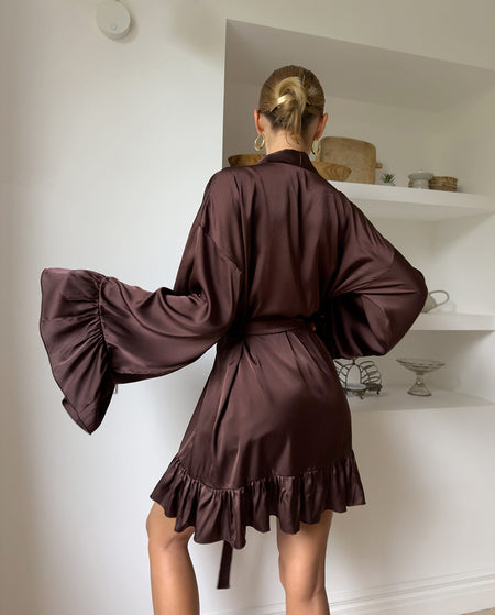 Ginny Lace Satin Nightdress With Shrug