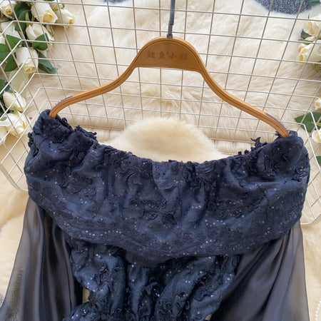 Odessa Embroidery Off Shoulder Top - flat-lay shot, cream - Miss Mosa By Akanksha