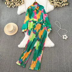 Olin Abstract Coord Set - styled flat-lay shot, multicolour - Miss Mosa By Akanksha