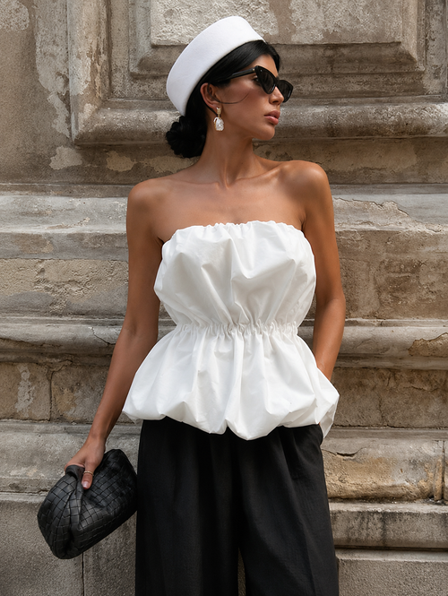 Olio Off Shoulder Balloon Top